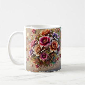 Caneca De Café Whimsical Floral Dream por Nataly Gattamelati