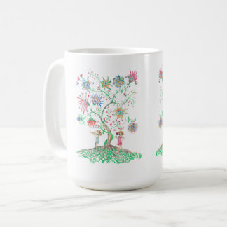 Caneca De Café Whimsical Floral Tree