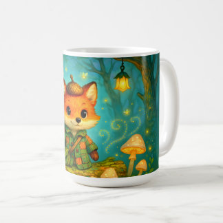 Caneca De Café Whimsical Fox Explorer Art