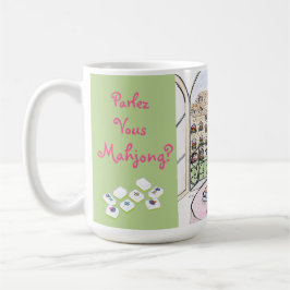 Caneca De Café Whimsical Paris and Eiffel Tower MAHJONG