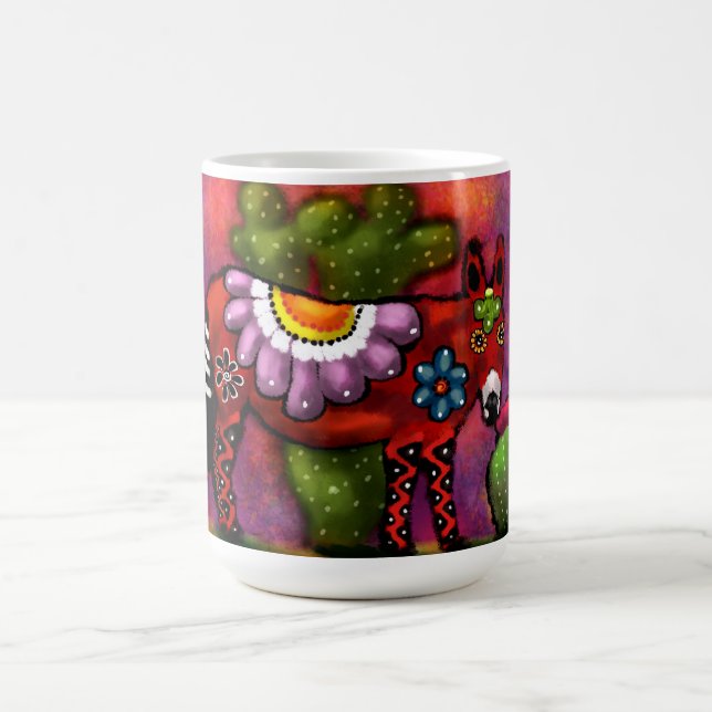 Caneca De Café Whimsical Southwest Floral Talavera-Style Donkey (Centro)