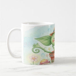 Caneca De Café Whimsical Watercolor Garden Sprout Mug - Cute Plan
