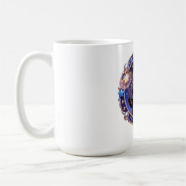 Caneca De Café Whimsical Wizard Cat Magical Portrait Art Print