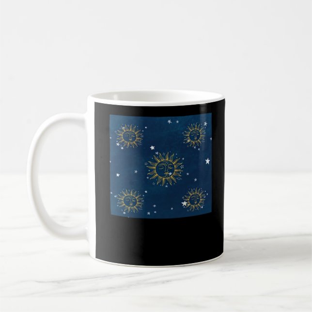 Caneca De Café Whimsigoth Night Sky Sun Moon Witchy Classig (Esquerda)