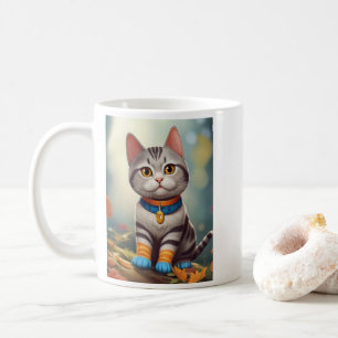 Caneca De Café Whimsland Woodland America Shorthair Cat