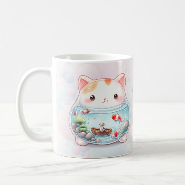 Caneca De Café Whimsy em forma de gato (Esquerda)
