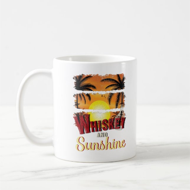 Caneca De Café Whiskey e Sunshine, Orange Sunset Summer (Esquerda)