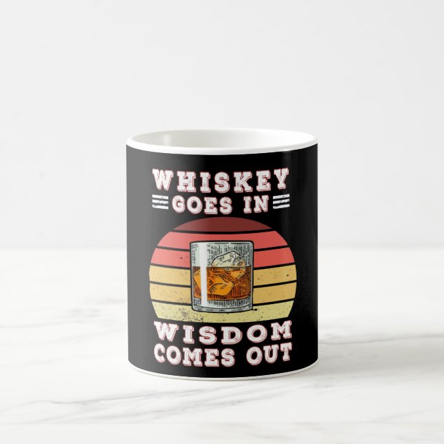 Caneca De Café Whiskey entra em sabedoria sai (Centro)