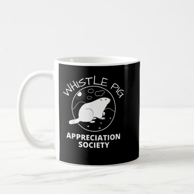 Caneca De Café Whistle Pig Appreciation Society - Groundhog (Esquerda)