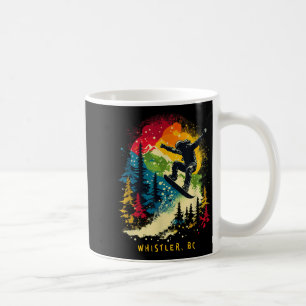 Caneca De Café Whistler Bc Canadá Snowboarder Esquiando Resort