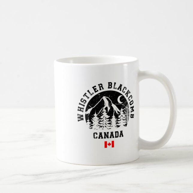 Caneca De Café Whistler Blackcomb Canada Ski Resort Rocky Mountai (Direita)