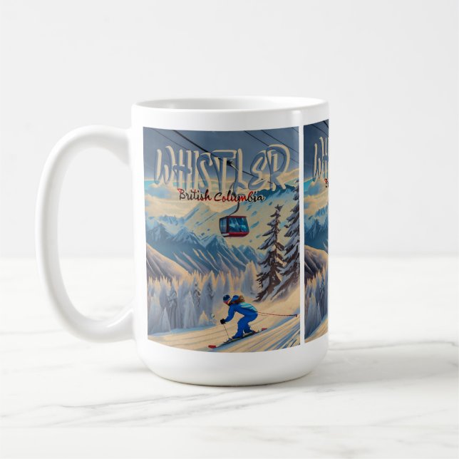 Caneca De Café Whistler Vancouver British Columbia Canadá 1950 (Esquerda)