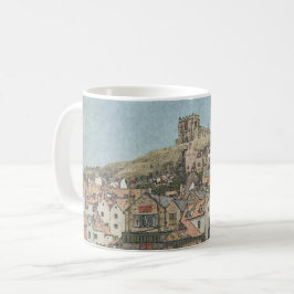 Caneca De Café Whitby Harbour and St Mary's Church Watercolor Art