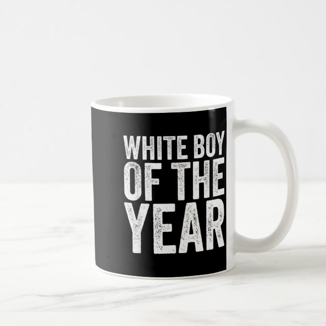 Caneca De Café White Boy Of The Year Funny T  (Direita)