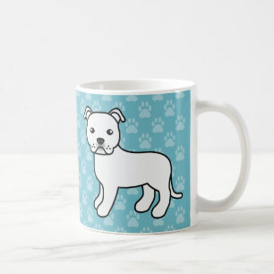 Caneca De Café White Cartoon Staffordshire Bull Terrier