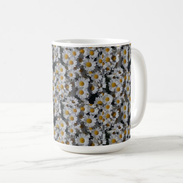 Caneca De Café White Daisies Mug (Frente Esquerda)