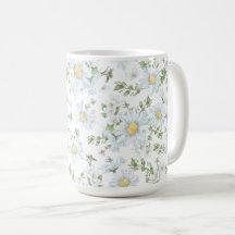 White Daisies Mug Large 15 oz.