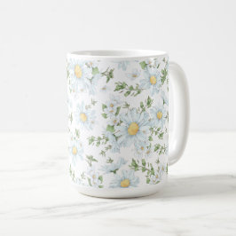 Caneca De Café White Daisies Mug Large 15 oz.