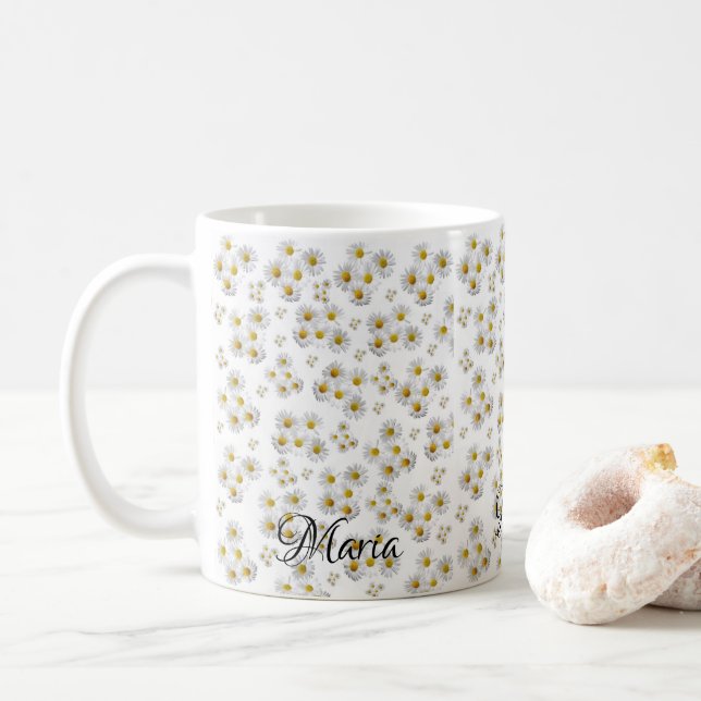 Caneca De Café White Daisy Mug (Com Donut)