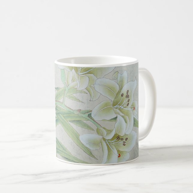 Caneca De Café White Lily (Frente Esquerda)