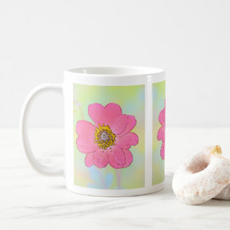 Caneca De Café White Mug With Flowers