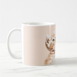 Caneca De Café White Peach Cat