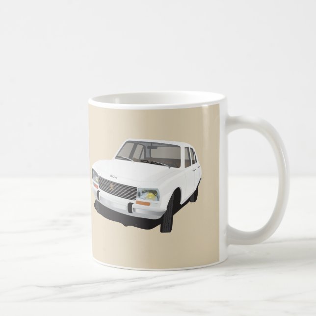 Caneca De Café White Peugeot 504 - 2 imagens - (Direita)