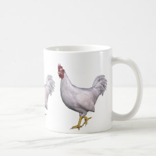 Caneca De Café White Rooster