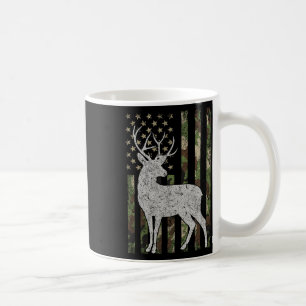 Caneca De Café Whitetail Buck Deer Hunting Camouflage Bandeira Us