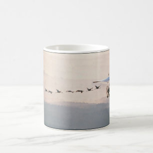 Caneca De Café WhoopingCranesFollowUltralite