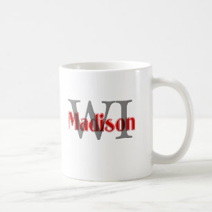 Caneca De Café wi de madison vermelhos