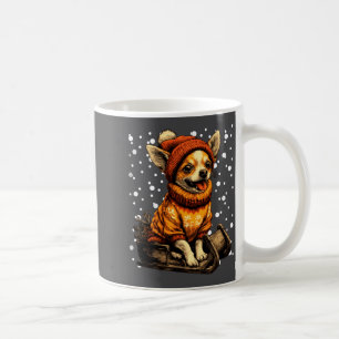 Caneca De Café Wi-Fi engraçado de Natal do Chihuahua fofo desliza