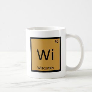 Caneca De Café Wi - Mesa periódica da química do estado de