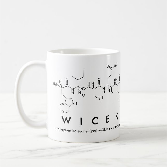 Caneca De Café Wicek peptide name mug (Esquerda)