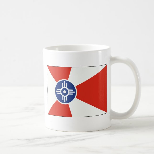 Caneca De Café Wichita Kansas ICT Flag (Direita)