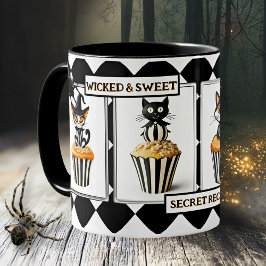 Caneca De Café Wicked Cats Cupcake Halloween Treats