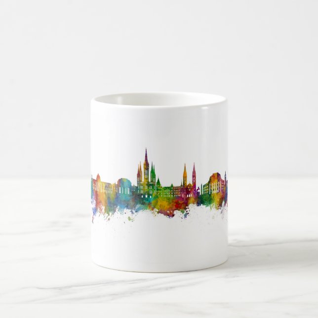 Caneca De Café Wiesbaden Alemanha Skyline (Centro)