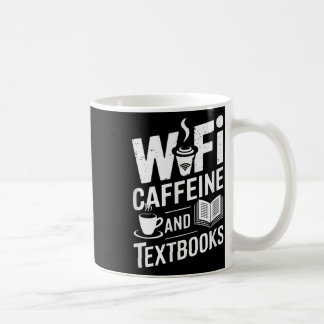 Caneca De Café Wifi Cafeína E Livros