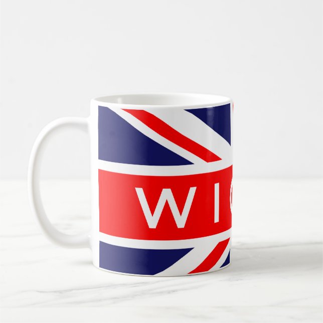 Caneca De Café Wigan: Bandeira Britânica (Esquerda)