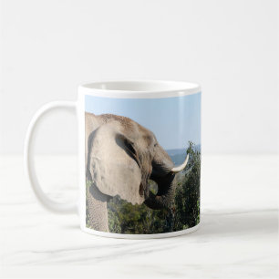 Caneca De Café Wild Elephant Eating, África do Sul