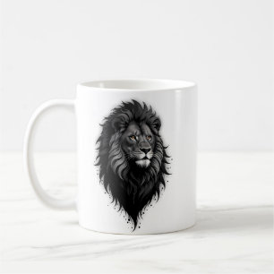 Caneca De Café Wild Grace: retrato impressionante de um leão