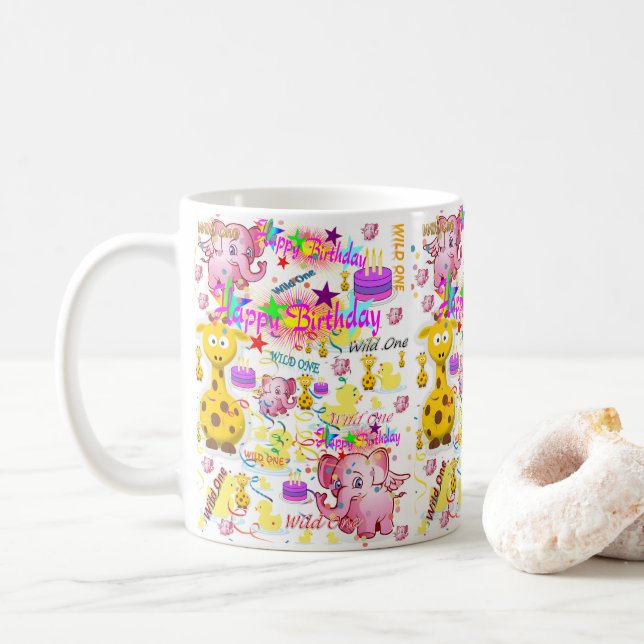 Caneca De Café Wild One First Birthday Mug (Com Donut)