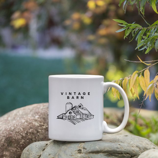 Caneca De Café Wilderness Line Art  Minimal Mountain Mug (Criador carregado)