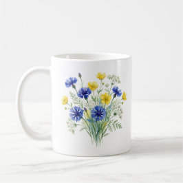 Caneca De Café Wildflower Garden Watercolor Art