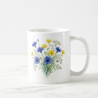 Caneca De Café Wildflower Garden Watercolor Art