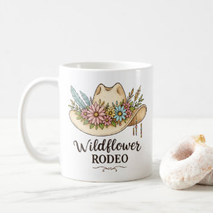 Caneca De Café Wildflower Rodeo Floral Cowgirl Hat