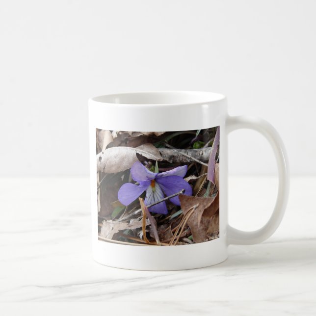 Caneca De Café WildFlowers Birds-Foot Violet Hot Primaveras AR Pr (Direita)
