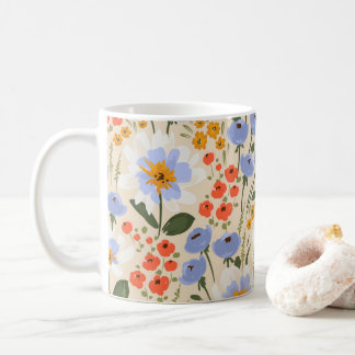Caneca De Café Wildflowers Floral, Botanical Garden, Colorful gif