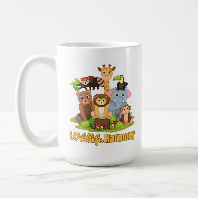 Caneca De Café Wildlife Harmony for animal lover (Esquerda)