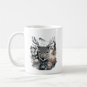 Caneca De Café Wildlife Lovers Bird e Deer Mug